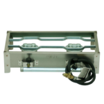 Cocina dos hornallas acero inoxidable (E005)